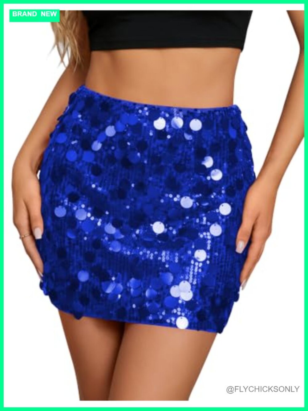 Sequin Mini Skirt Bodycon Skort with Built-in Shorts Party Clubwear